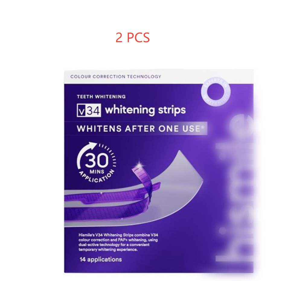 Transform Your Smile with V34 Whitening Strips - 1 Pack for Radiant Results